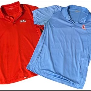 Nike Golf Ole Miss Red and Blue Polo Shirts